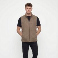 Sleeveless vest, velvet fabric