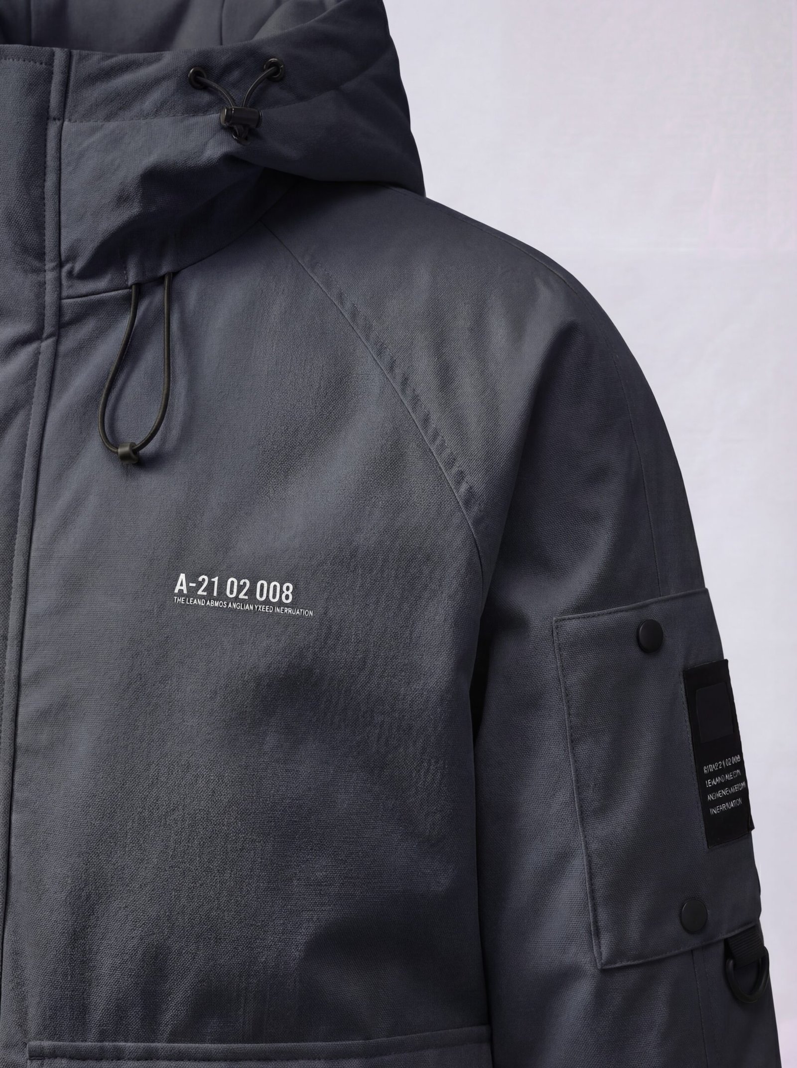 Slim Fit Lined Hooded Zippered Padded Waterproof Jacket - Image 2