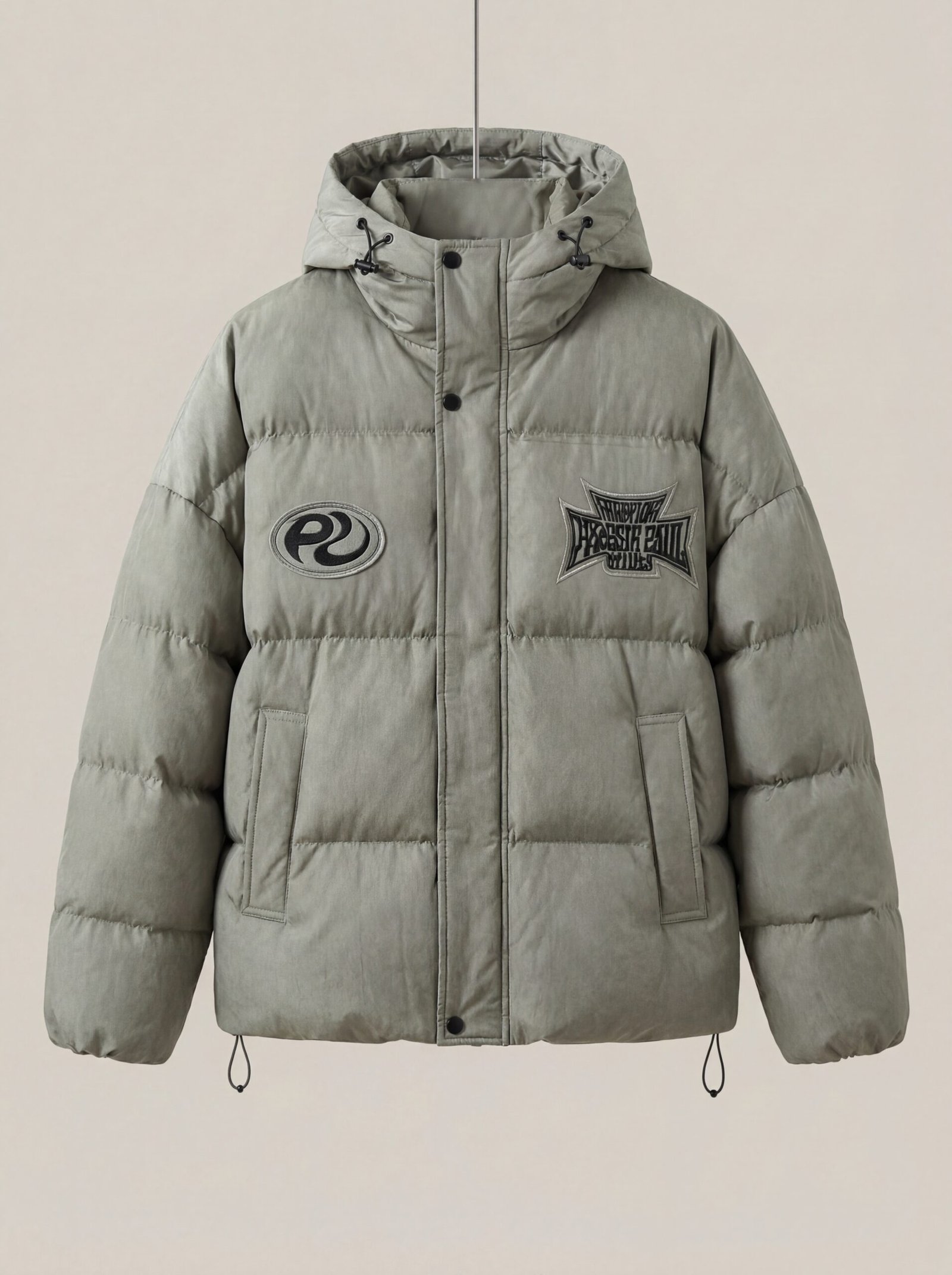 Slim Fit Lined Hooded Zippered Padded Waterproof Jacket - Image 4