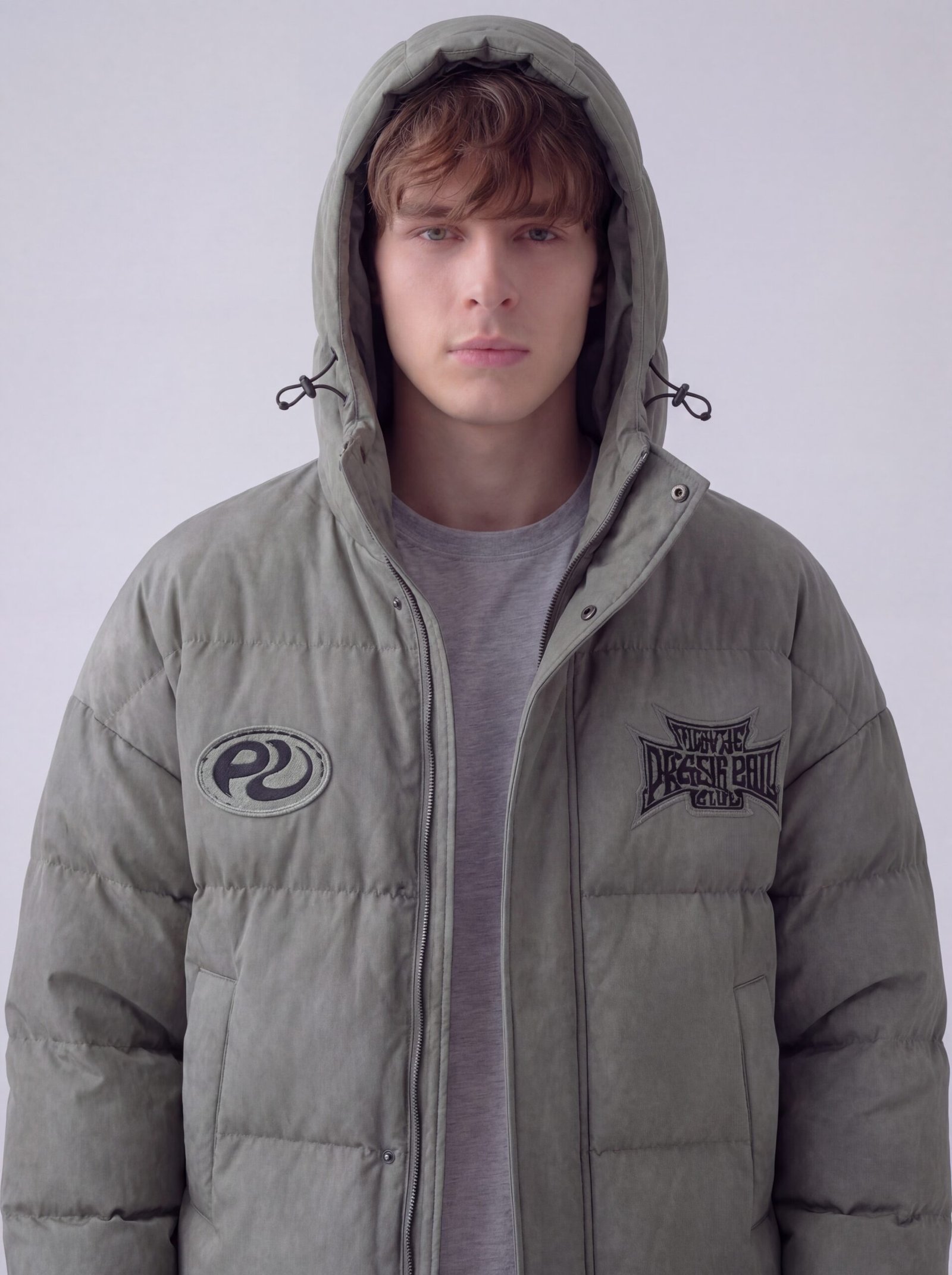 Slim Fit Lined Hooded Zippered Padded Waterproof Jacket - Image 5