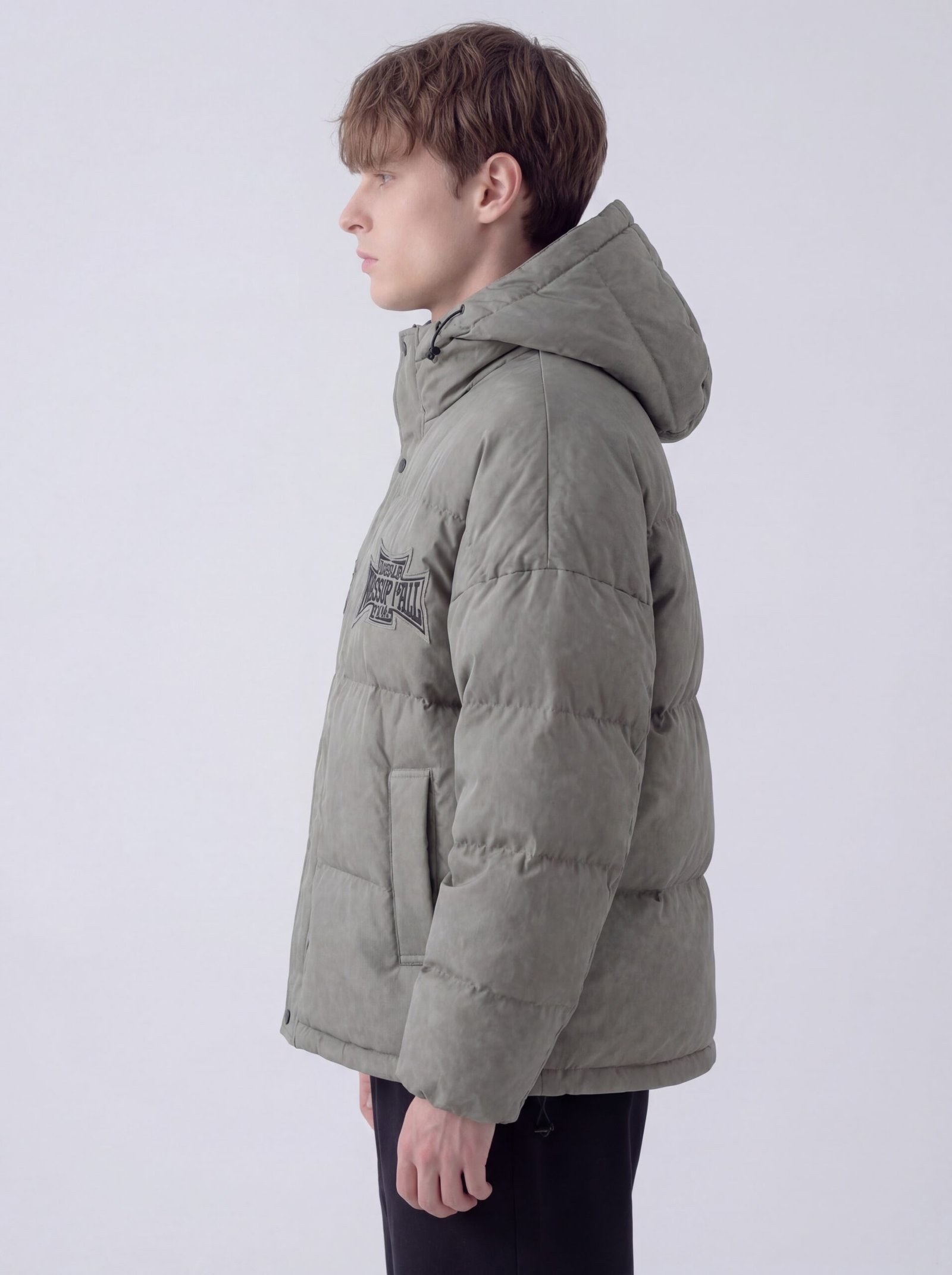 Slim Fit Lined Hooded Zippered Padded Waterproof Jacket - Image 6