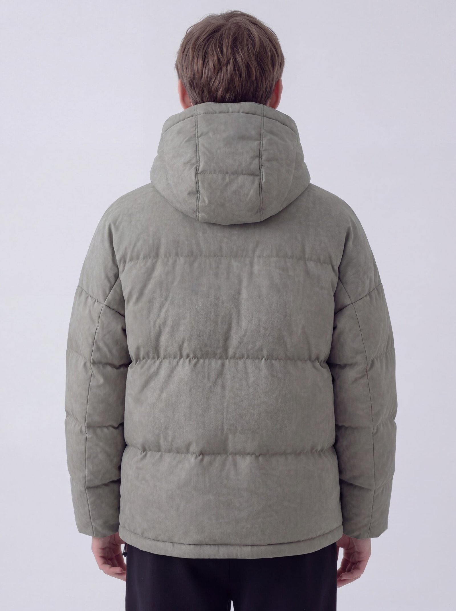 Slim Fit Lined Hooded Zippered Padded Waterproof Jacket - Image 3