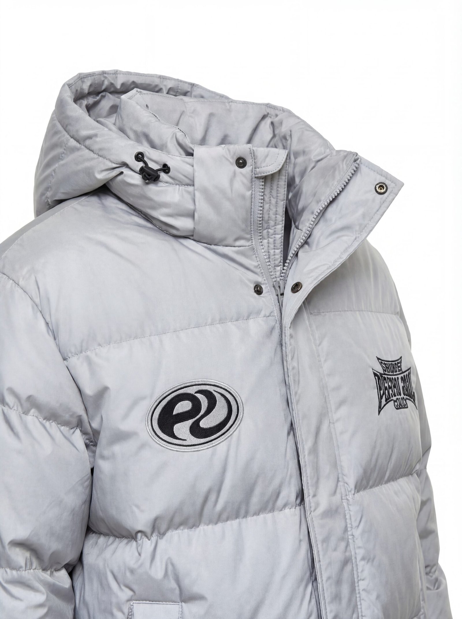 Slim Fit Lined Hooded Zippered Padded Waterproof Jacket - Image 9