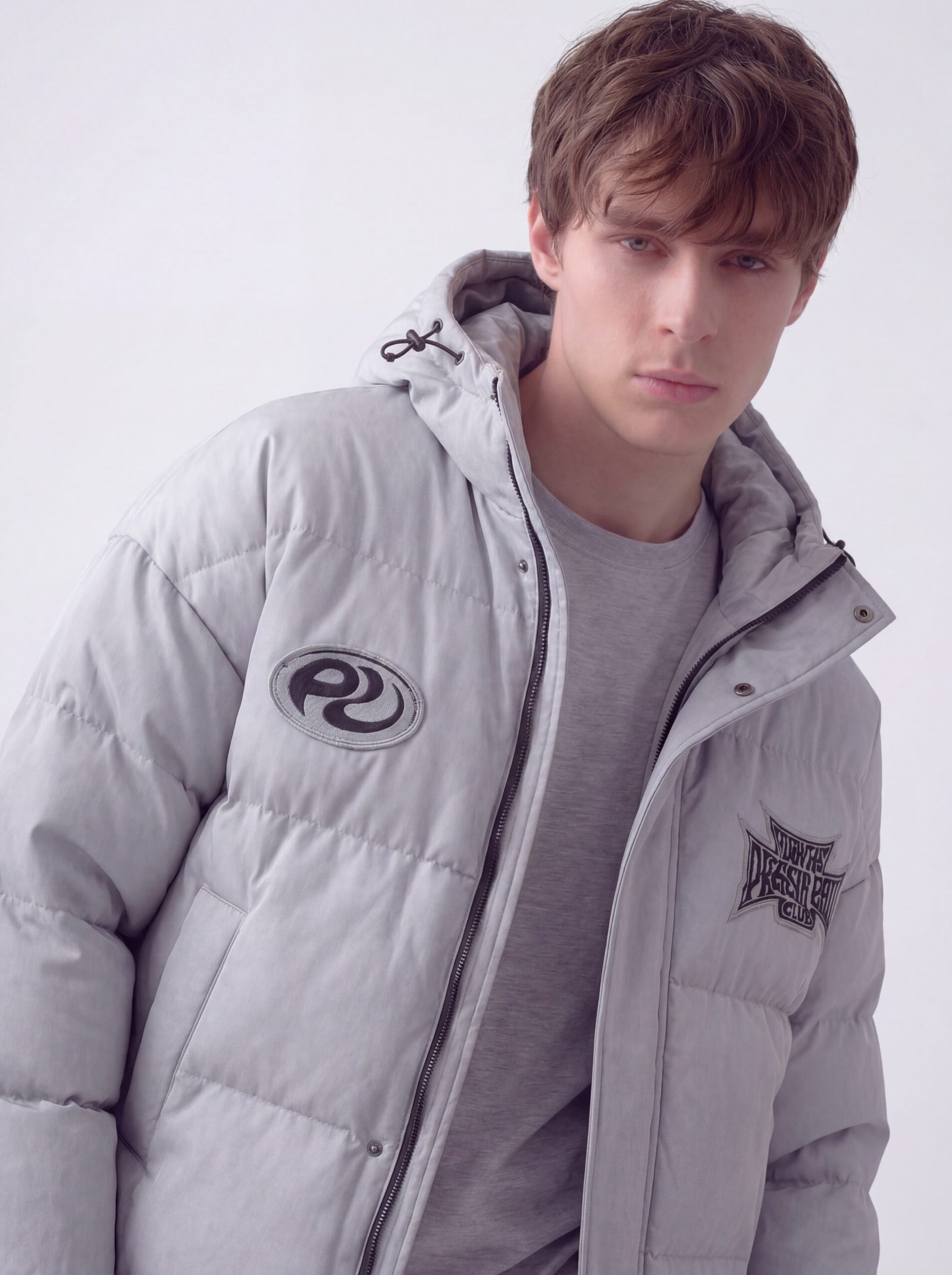 Slim Fit Lined Hooded Zippered Padded Waterproof Jacket - Image 13