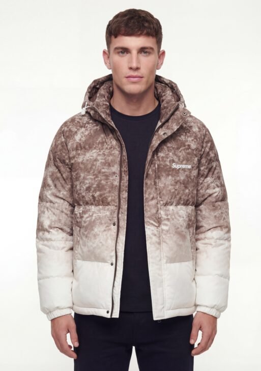 Regular Fit Waterproof High Neck Zippered Puffer Jacket