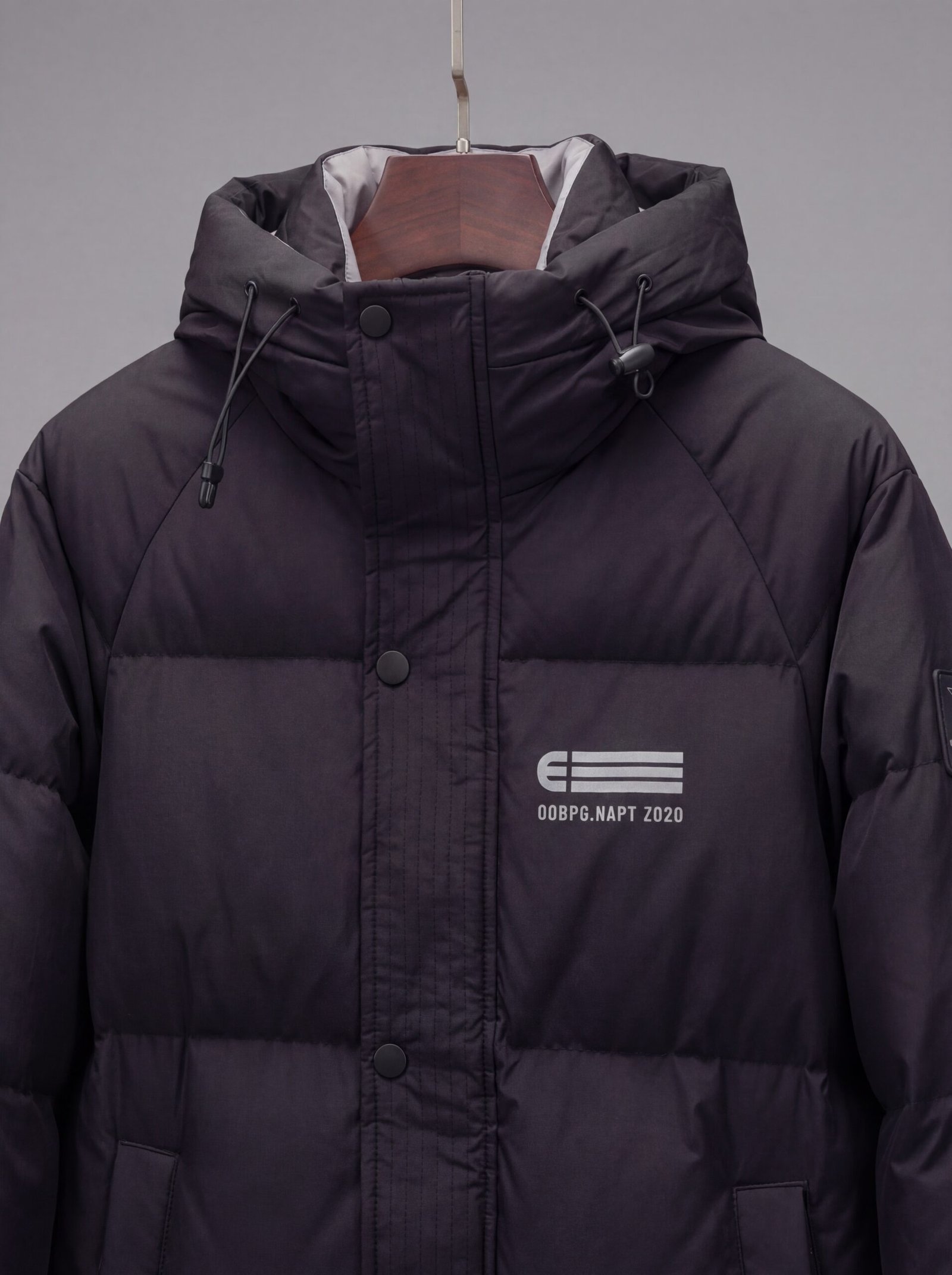 Slim Fit Lined Hooded Zippered Padded Waterproof Jacket - Image 4