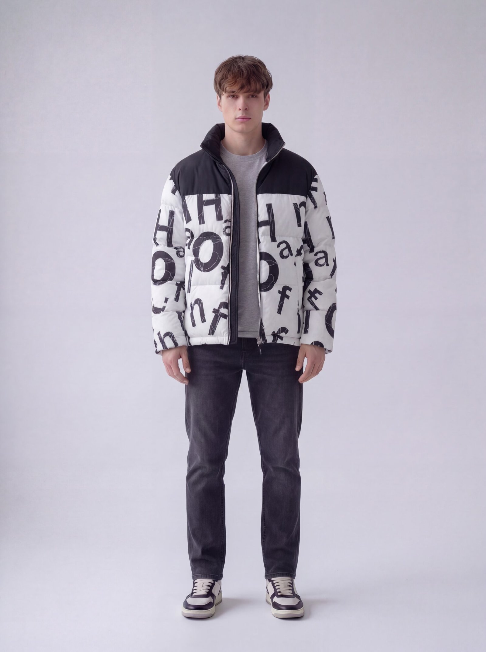 Slim Fit Lined Hooded Zippered Padded Waterproof Jacket