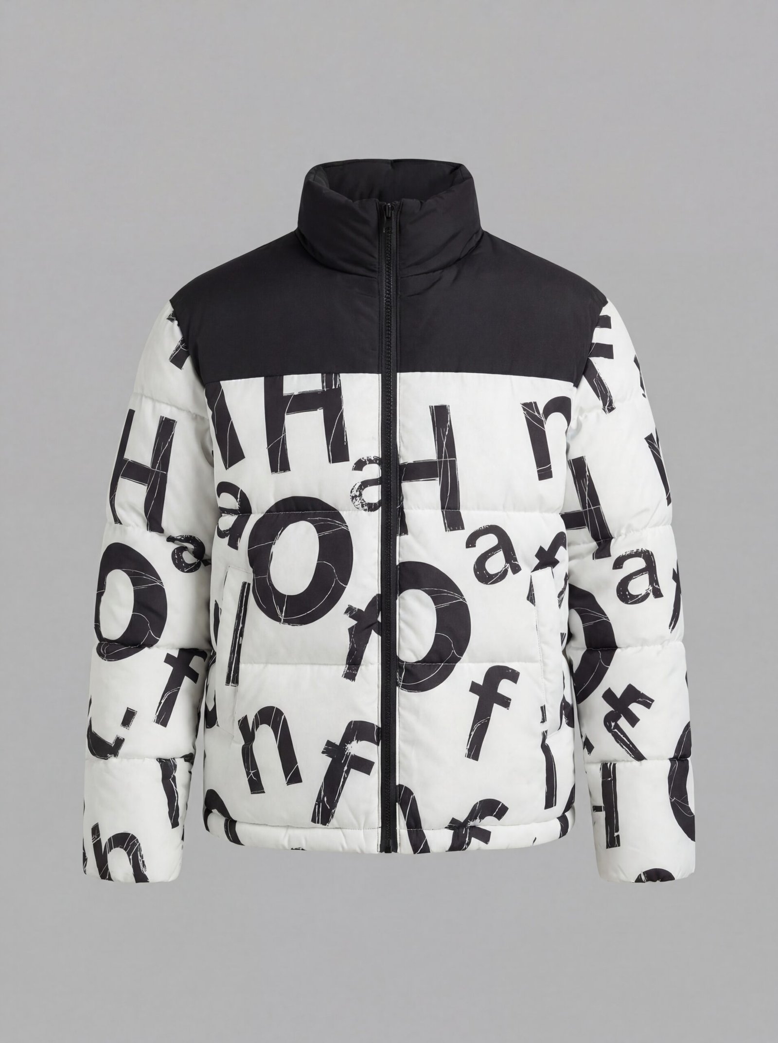 Slim Fit Lined Hooded Zippered Padded Waterproof Jacket - Image 2