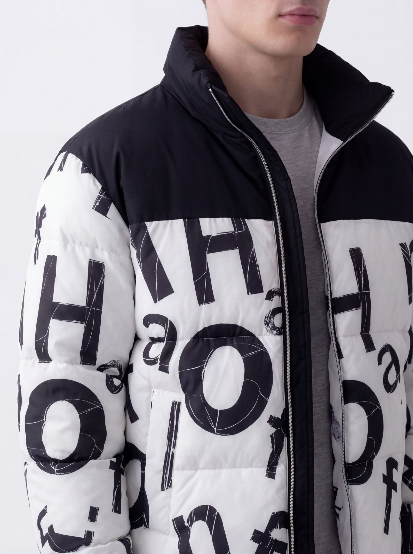 Slim Fit Lined Hooded Zippered Padded Waterproof Jacket - Image 6